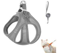 Stimulicat Cat Harness, Escape Proof Cat Harness, Stimuli Cats Explorer harnesa Design for Outdoor Cats, Side-Through No-Pull Design, Reflective Strips, Easy to Wear for Walking (Gray,M)