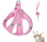 Stimulicat Cat Harness, Escape Proof Cat Harness, Stimuli Cats Explorer harnesa Design for Outdoor Cats, Side-Through No-Pull Design, Reflective Strips, Easy to Wear for Walking (Pink,XXXS)
