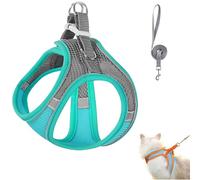 Stimulicat Cat Harness, Escape Proof Cat Harness, Stimuli Cats Explorer harnesa Design for Outdoor Cats, Side-Through No-Pull Design, Reflective Strips, Easy to Wear for Walking (Gray-Green,L)