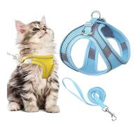 Stimulicat Cat Harness, Stimuli Cat Harness and Lead Set, Adjustable Reflective Kitten Walking Vest with Leash Cats Collar, Soft Mesh Vest for Small Medium Cats Pets Walking (Style E,S)