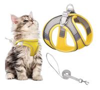 Stimulicat Cat Harness, Stimuli Cat Harness and Lead Set, Adjustable Reflective Kitten Walking Vest with Leash Cats Collar, Soft Mesh Vest for Small Medium Cats Pets Walking (Style G,S)