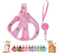 Stimulicat Cat Harness, Stimuli Cat Harness Design for Outdoor, Stimuli Cats Sling Escape Proof, Adjustable Soft Mesh Vest, Reflective Design, Allowing Pussy to Safe and Stress-Free (XS,Pink)