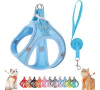 Stimulicat Cat Harness, Stimuli Cat Harness Design for Outdoor, Stimuli Cats Sling Escape Proof, Adjustable Soft Mesh Vest, Reflective Design, Allowing Pussy to Safe and Stress-Free (XXS,Blue)