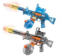 StimuVariety Pistolet à Eau Electrique Automatiques pour Adultes Enfants | Pistolets et Fusils à Eau avec Lumière LED, Jouets d'été pour Fête extérieure Piscine Plage Garçon Fille, UMP45 Noir et Bleu