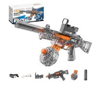 StimuVariety Pistolet à Eau électrique pour Adultes Enfants, Pistolets à Eau automatiques avec Lumière LED, Jouets d'été pour Fête extérieure Piscine Plage pour Garçon Fille, UMP45 Noir