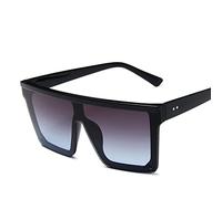 STINA Lunettes de Soleil rétro à Dessus Plat Lunettes de Soleil dégradées à Ton carré Lunettes de Soleil Une pièce à Grand Cadre Lunettes de Soleil de Plage en Plein air