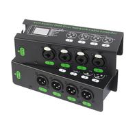Stineng 1 paire d'extendeurs de signal réseau DMX512 4 canaux 6,5 + 3 broches XLR audio/via câble réseau 1 mâle + 1