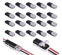 Stineng 20PCS Connecteur Enfichable à Double Fil avec Boucle de Verrouillage, Connecteurs Enfichables 2 Broches 2 Voies Borne de Fil Compacte Universelle