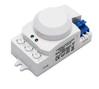 Stineng 5.8GHz HF System LED Micro-Onde Capteur de Mouvement à 360 DegréS DéTecteur de Mouvement Du Corps, Blanc