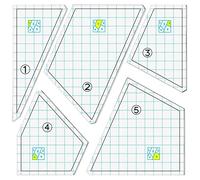 Stineng 5 PièCes Ensemble de ModèLes de Courtepointe RèGle de Machine à Coudre Bricolage Main Patchwork RèGle de Courtepointe ModèLes de Courtepointe ModèLes CarréS