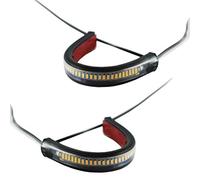 Stineng Flexible Switchback Bicolore Blanc et Moto LED Fourche Clignotant DRL Feux de Jour éTanche