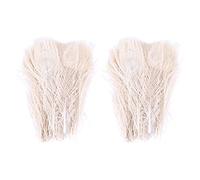 Stineng Lot de 100 plumes de paon blanches naturelles dans les yeux, 10 à 12 des paons Décoration de mariage