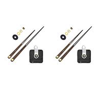 Stineng Lot de 2 horloges avec couple - Grande horloge murale à quartz - En noyer - 28 mm