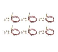 Stineng Lot de 6 thermocouples universels pour cuisinière à gaz 900 mm M6X0,75 avec écrous renversés (cinq) thermocouple