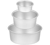 Stineng Moule à gâteau rond Performance en aluminium antiadhésif et anti-fuite, parfait pour écraser les gâteaux de niveau