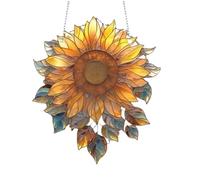 Stineng Tournesol Acrylique Tenture Murale Décor Plante de Tournesol Décoration de Porte / Fenêtre Décoration Décorative Chambre à Coucher Décor de Chambre Décor de Chambre 23cm