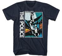 Sting & The Police Message in A Bottle Album Cover Rock Band Unisex 100% Cotton Short-Sleeve T-Shirts Black S