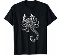 Sting White Scorpion Men's T-Shirt Graphic Printed Black Tee S