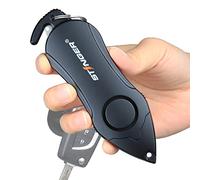 Stinger Outil d'urgence pour alarme personnelle, coupe-ceinture de sécurité, brise-verre (noir)