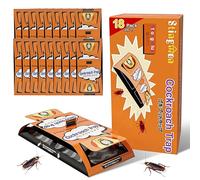 Stingmon Lot de 18 pièges à cafards d'intérieur adhésifs pour cafards d'intérieur et de maison, pièges à cafards, appâts pour cafards, fourmis, araignées, orange