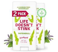 Stinkbug Lot de 2 déodorants naturels sans aluminium avec patachouli, huile de noix de coco et huiles essentielles, sans paraben pour peaux sensibles, 59,5 g