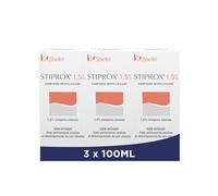 STIPROX Shampoing Antipelliculaire Soin Intensif, 1,5% Ciclopirox Olamine, Shampooing Purifiant, Aide à Réduire les Pellicules, Calme les démangeaisons, Cheveux Homme & Femme, Lot de 3 x 100ml