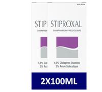 Stiproxal Shampooing Antipelliculaire Cuir Chevelu Sec, Elimine Efficacement Les Pellicules et Calme Les Démangeaisons du Cuir Chevelu, 100 ml (Lot de 2)