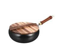 Stirage - Pouser sans bâton à fond plat avec poignée en bois | Chercheur à introduction résistante aux rayures pour la friture, le ragoût, la sauteuse, la cuisson, la préparation des aliments de c