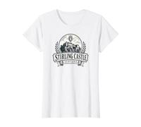 Stirling Castle Scotland Chardons T-Shirt Graphique avec Valeur, Femme, Blanc, L