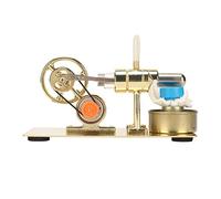 Stirling Engine Model Kit, Balance Hot Air Engine, Novel Interesting Stirling Scientific Physical Model with LED Light for Learning Props Gifts Desktop Educational Toy