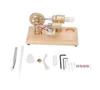 Stirling Engine Model LED Illumination Aluminum Alloy Gold Educational Toy
