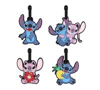 Stitch & Angel Lot de 4 étiquettes à bagages
