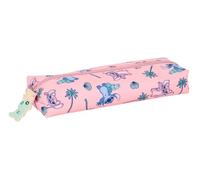 Stitch Beach - Trousse rectangulaire pour Enfant, idéale pour Les Enfants d'âge Scolaire, Confortable et Polyvalente, qualité et résistance, 22 x 7 x 40 cm, Rose Pastel, M, Décontracté