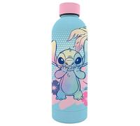 Kids Licensing Gourde Disney Stitch en Acier Inoxydable, Design Bleu et Rose, Pour Enfants 500ml