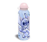 Disney Stitch Bouteille d'eau en aluminium avec paille pour enfants 500 ml pour l'école (point bleu)