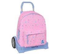 Safta Stitch Bright 20.79l 33x42x15 Cm Wheeled Backpack Rose Enfants