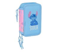 STITCH BRIGHT - Trousse scolaire avec 37 outils inclus, trousse pour enfant, idéale pour les enfants de 5 à 14 ans, confortable et polyvalente, qualité et résistance, 12,5 x 5,5 x 19,5 cm