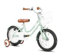 STITCH Bubble Vélo enfant 16" pour fille de 5 à 7 pouces, vélo fille de 16 pouces avec stabilisateur et panier, vert