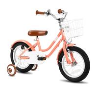 STITCH Bubble Vélo enfant 16" pour fille de 5 à 7 pouces, vélo fille de 16 pouces avec stabilisateur et panier, rose