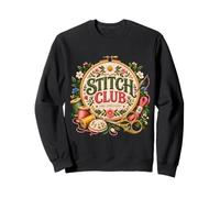 Stitch Club Broderie à la Main Motif Floral Sweatshirt
