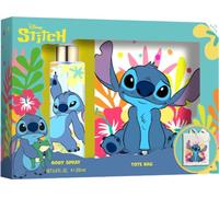 Stitch Coffret cadeau - Spray corporel 200 ml avec parfum tropical et sac, parfum pour enfant et sac - Unisexe