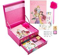 Stitch Coffret Journal Intime Fille À Personnaliser Carnet Fille 60 Pages Stylos Stickers Kit Scrapbooking Loisirs Créatifs Cadeau Enfant (Rose Stitch)