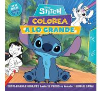 Stitch. ¡Colorea a lo grande!: Libro para colorear desplegable gigante