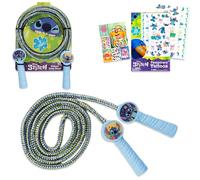 Stitch Corde à sauter pour enfants - Ensemble de jeu d'extérieur Lilo et Stitch avec corde à sauter Stitch pour filles, tatouages et plus encore | Corde à sauter amusante et fitness