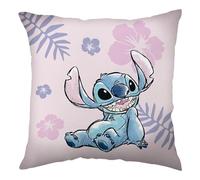 Stitch Coussin décoratif 35 x 35 cm Rembourrage en polaire douillet Taie d'oreiller en polyester doux Impression recto-verso Cadeau Lilo et Stitch.