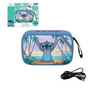 Lexibook, Disney Stitch, Enceinte Portable Bluetooth, sans-Fil, USB-C, Carte SD/TF, Batterie Rechargeable, Bleu, BT018D