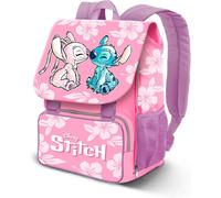 Stitch Et Angel Rose Grand Sac À Dos Extensible 45x30cm École Élémentaire Fille