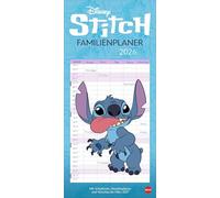 Stitch Familienplaner 2026: Kunterbunter Familienkalender mit dem chaotischen blauen Alien, bekannt aus "Lilo & Stitch": Alle Termine immer im Blick! Monatskalender, 21 x 45 cm