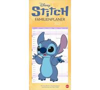 Stitch Familienplaner 2027: Kunterbunter Familienkalender mit dem chaotischen blauen Alien, bekannt aus "Lilo & Stitch": Alle Termine immer im Blick! Monatskalender, 21 x 45 cm