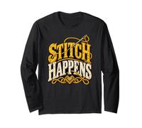Stitch Happens de Grand-mère drôle de Couture et d'aiguille Manche Longue